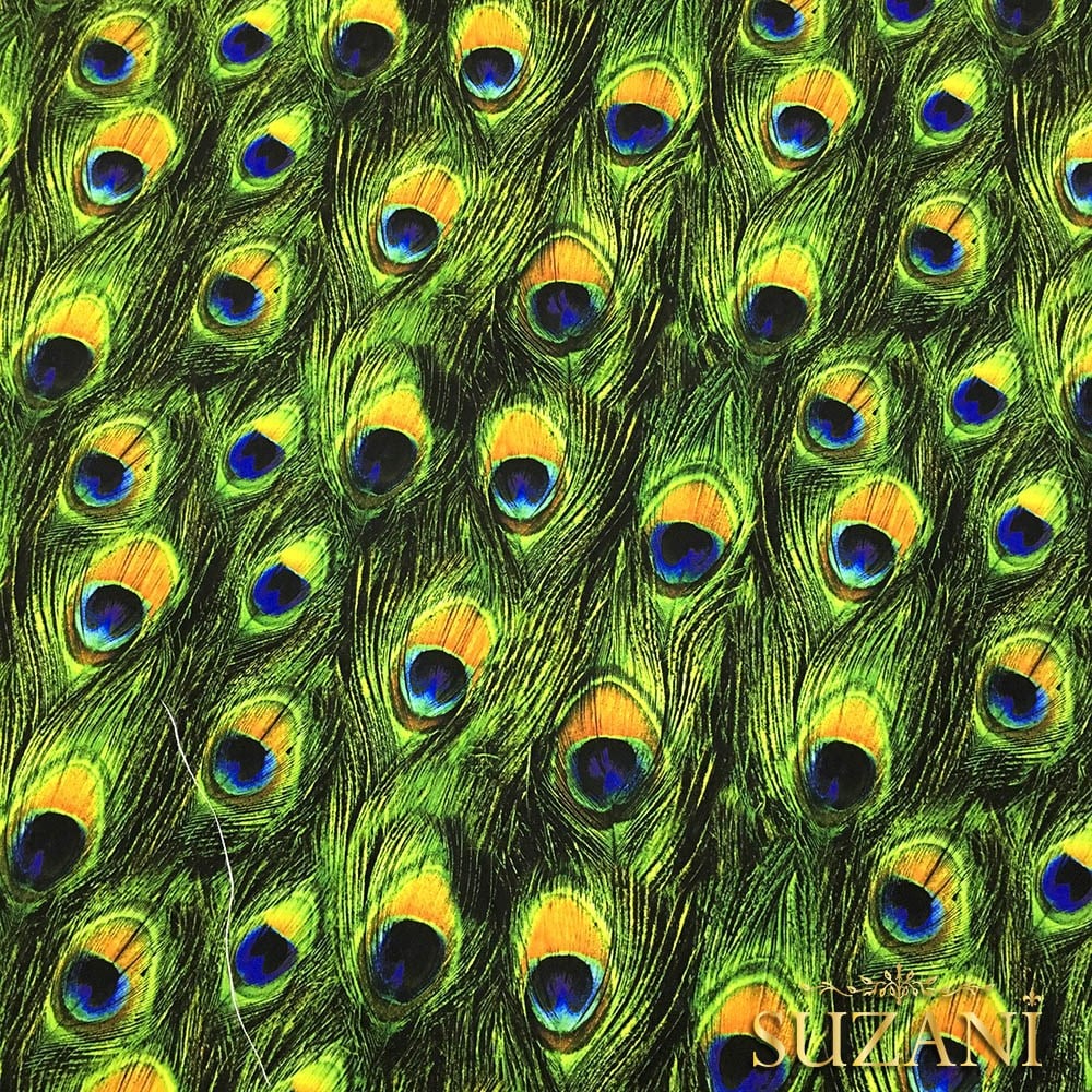 Tavus Kuşu Tüyü Desenli Kumaş