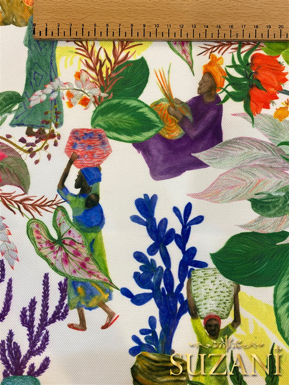 Tropik Yaz Desenli Dijital Baskılı Kumaş