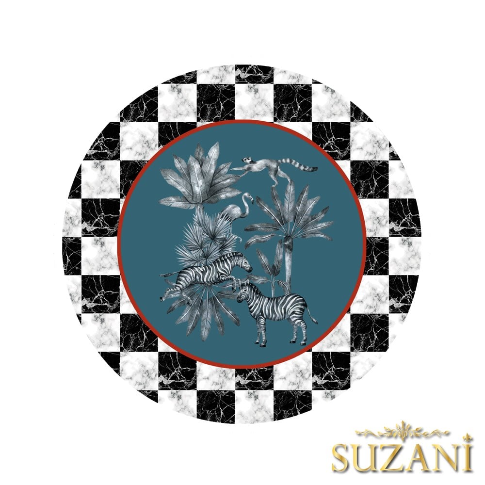 Tropikal Desenli Dikişsiz 3'lü Supla Kumaşı