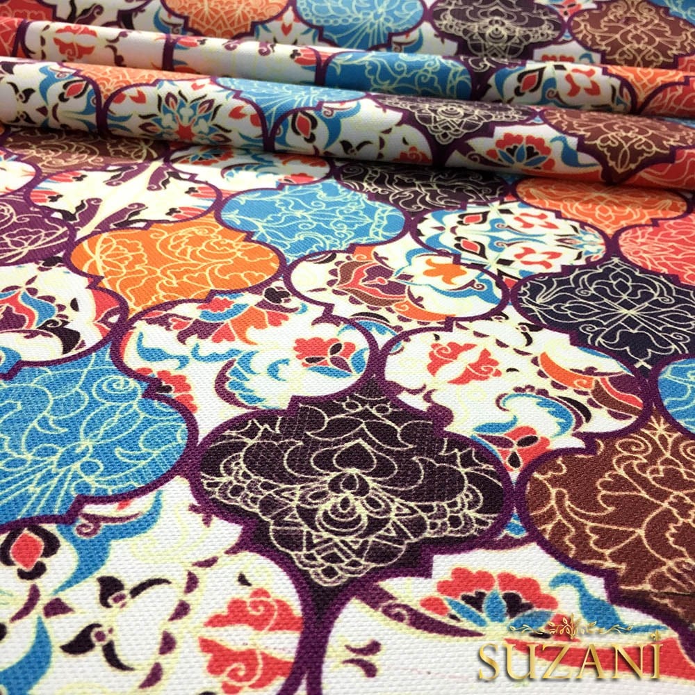 Türk Motifi Moroccan Desenli Kumaş