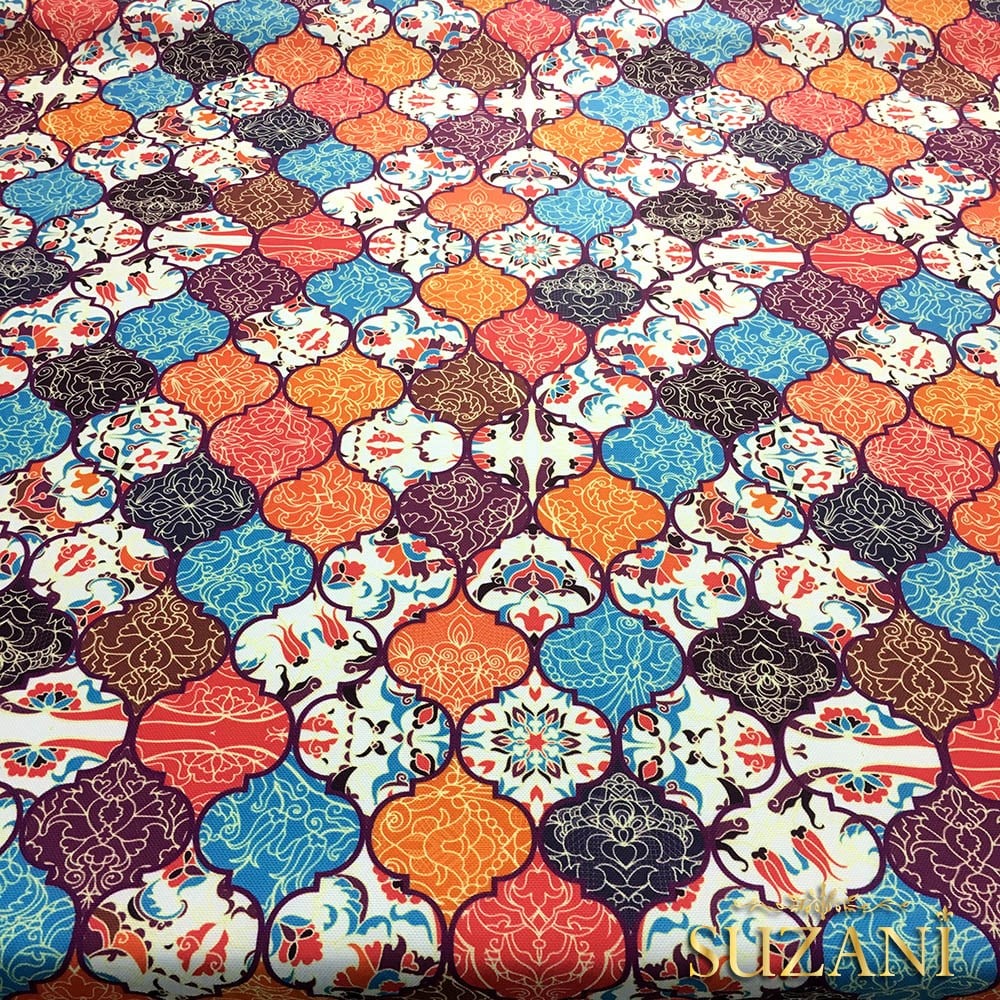 Türk Motifi Moroccan Desenli Kumaş