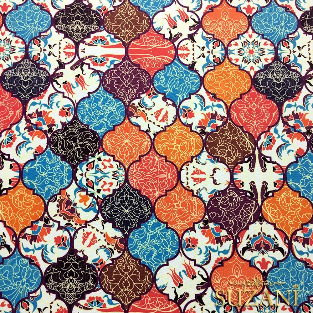 Türk Motifi Moroccan Desenli Kumaş