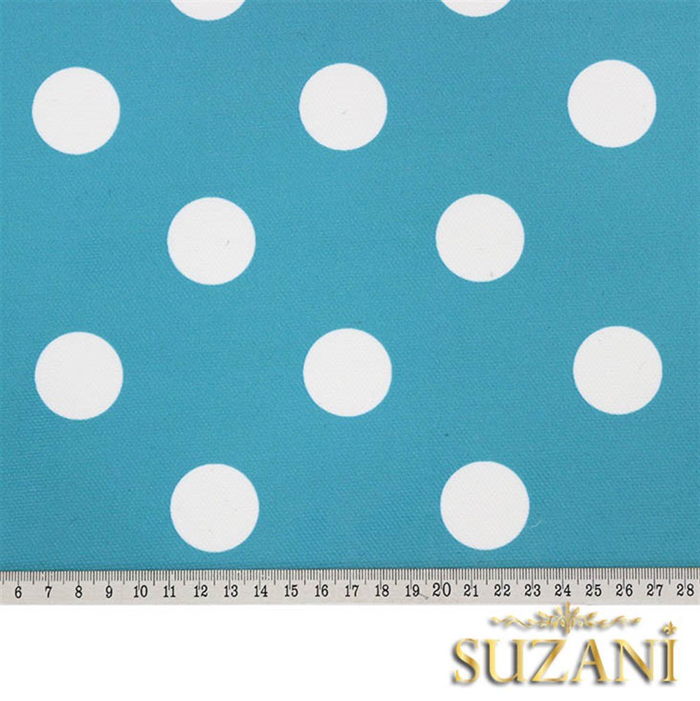 Turkuaz Büyük Puanlı Kumaş