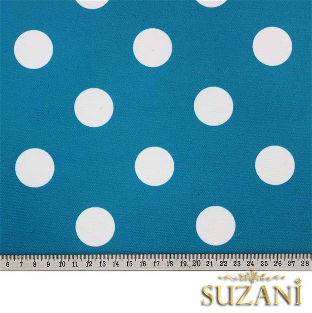 Turkuaz Küçük Puanlı Kumaş