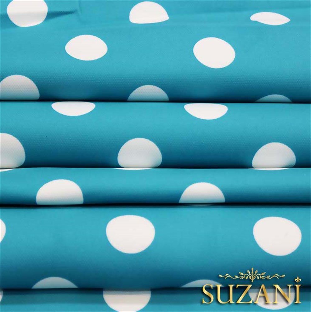 Turkuaz Küçük Puanlı Kumaş