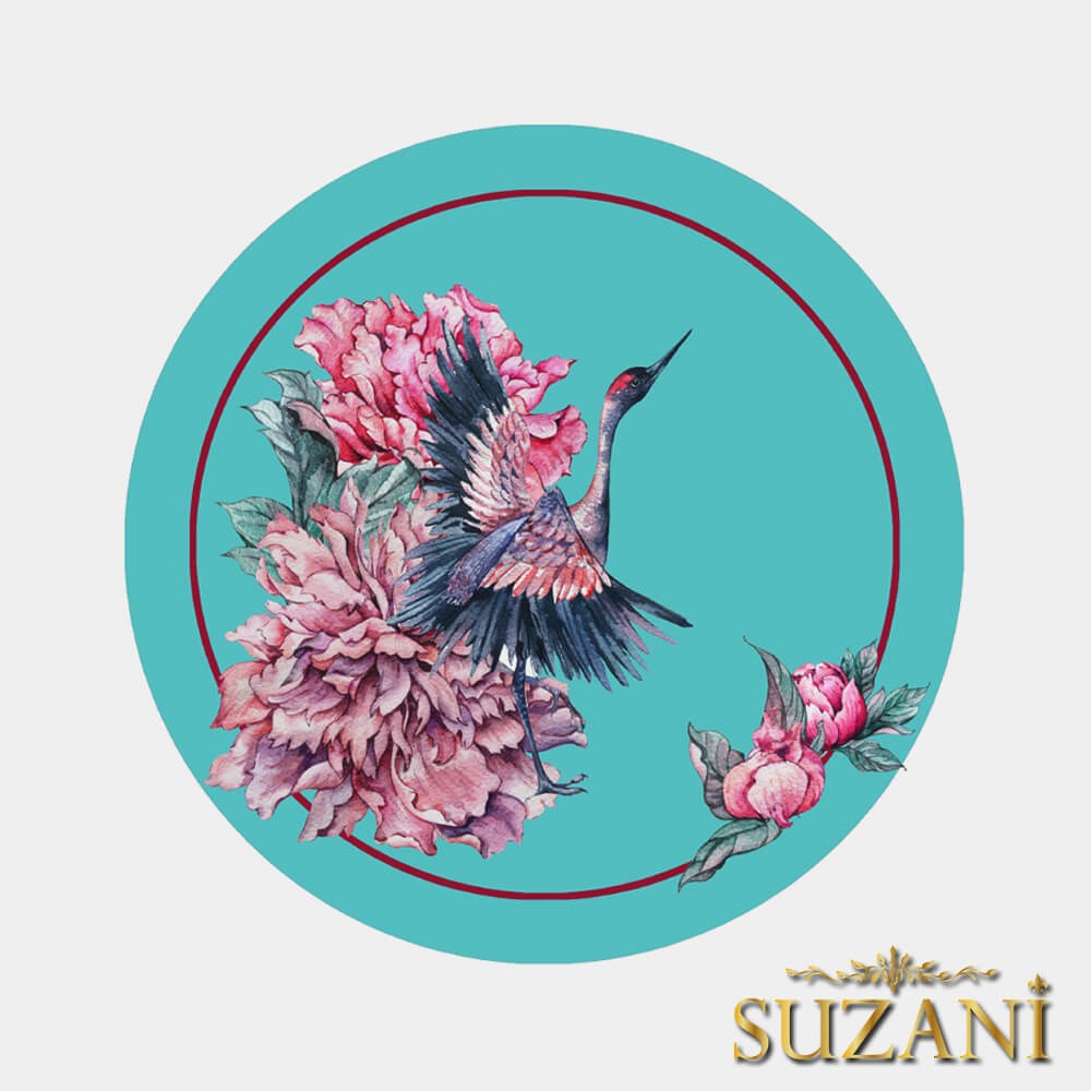 Turna Desenli Supla Kumaşı-Turkuaz