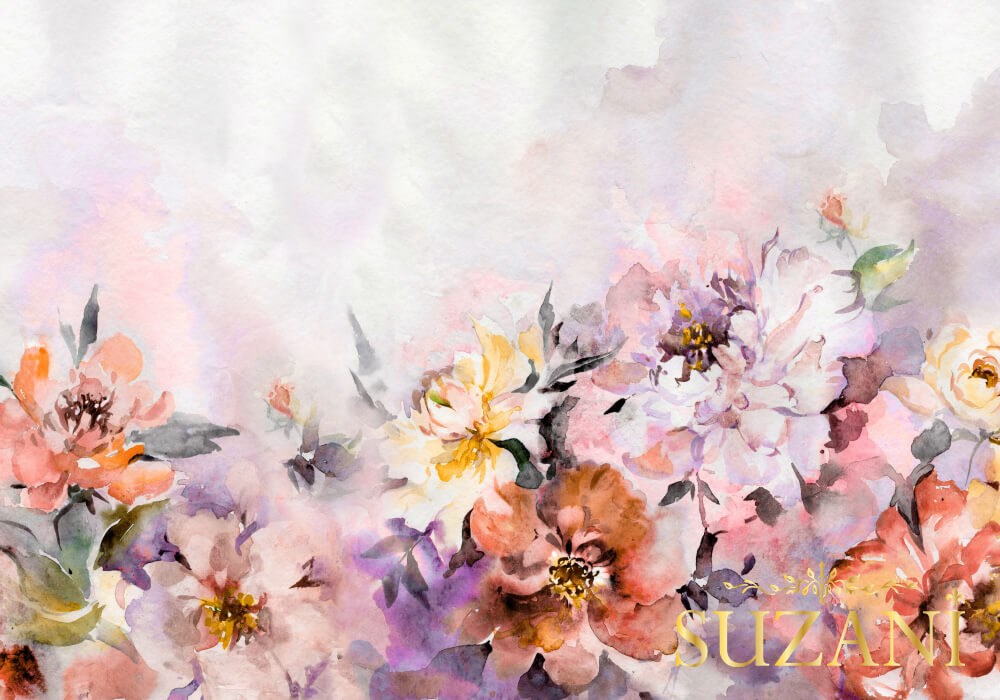 Turuncu Şakayık 3'lü Amerikan Servisi Kumaşı