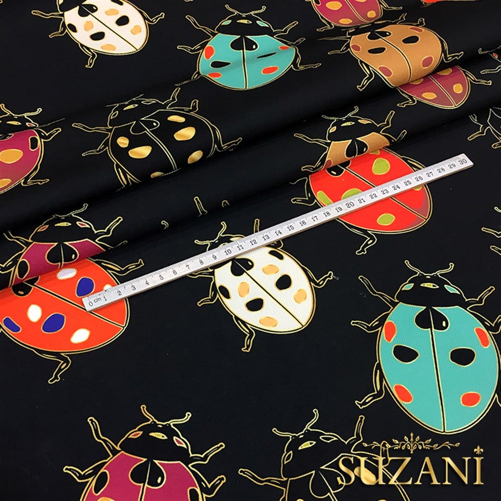 Uğur Böceği Desenli Kumaş