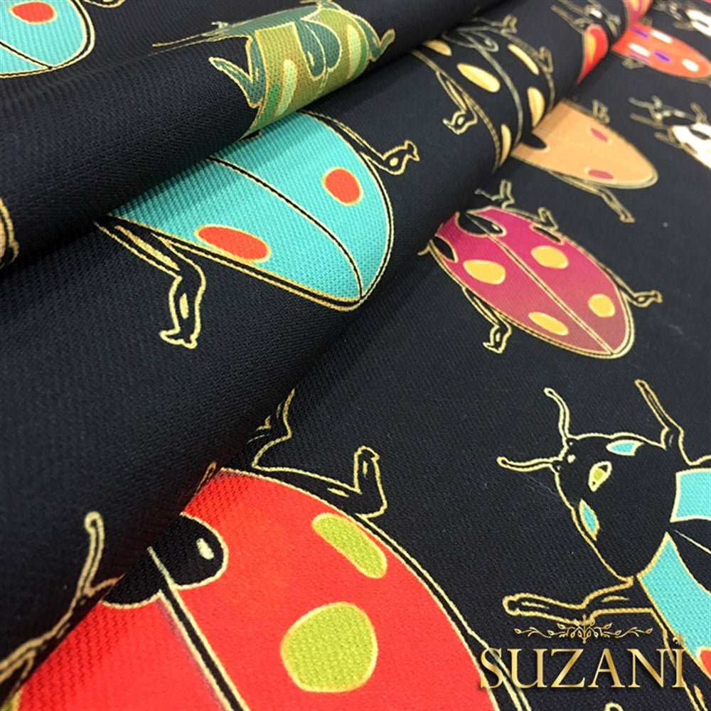 Uğur Böceği Desenli Kumaş