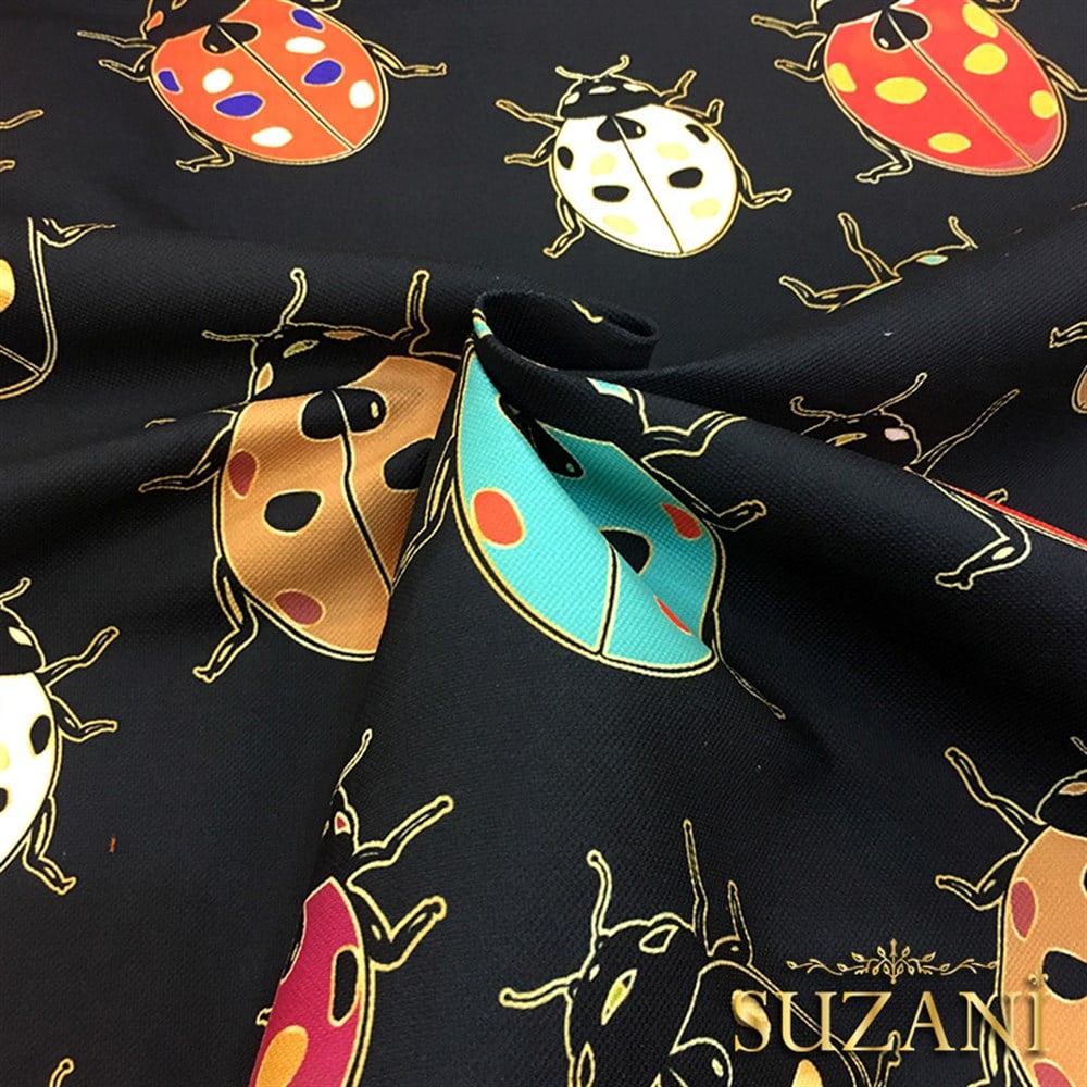 Uğur Böceği Desenli Kumaş