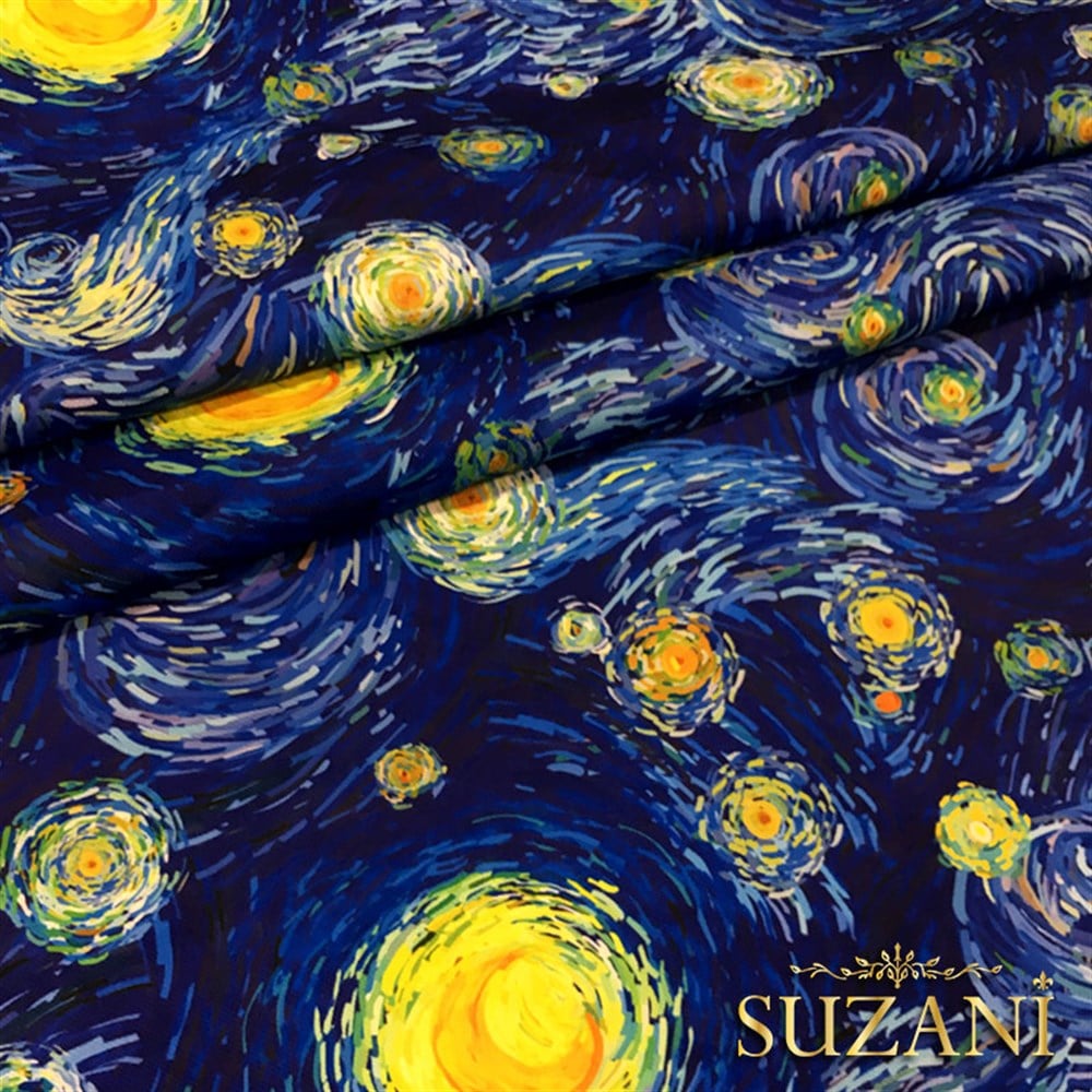 Van Gogh Yıldızlı Gece Desenli Kumaş