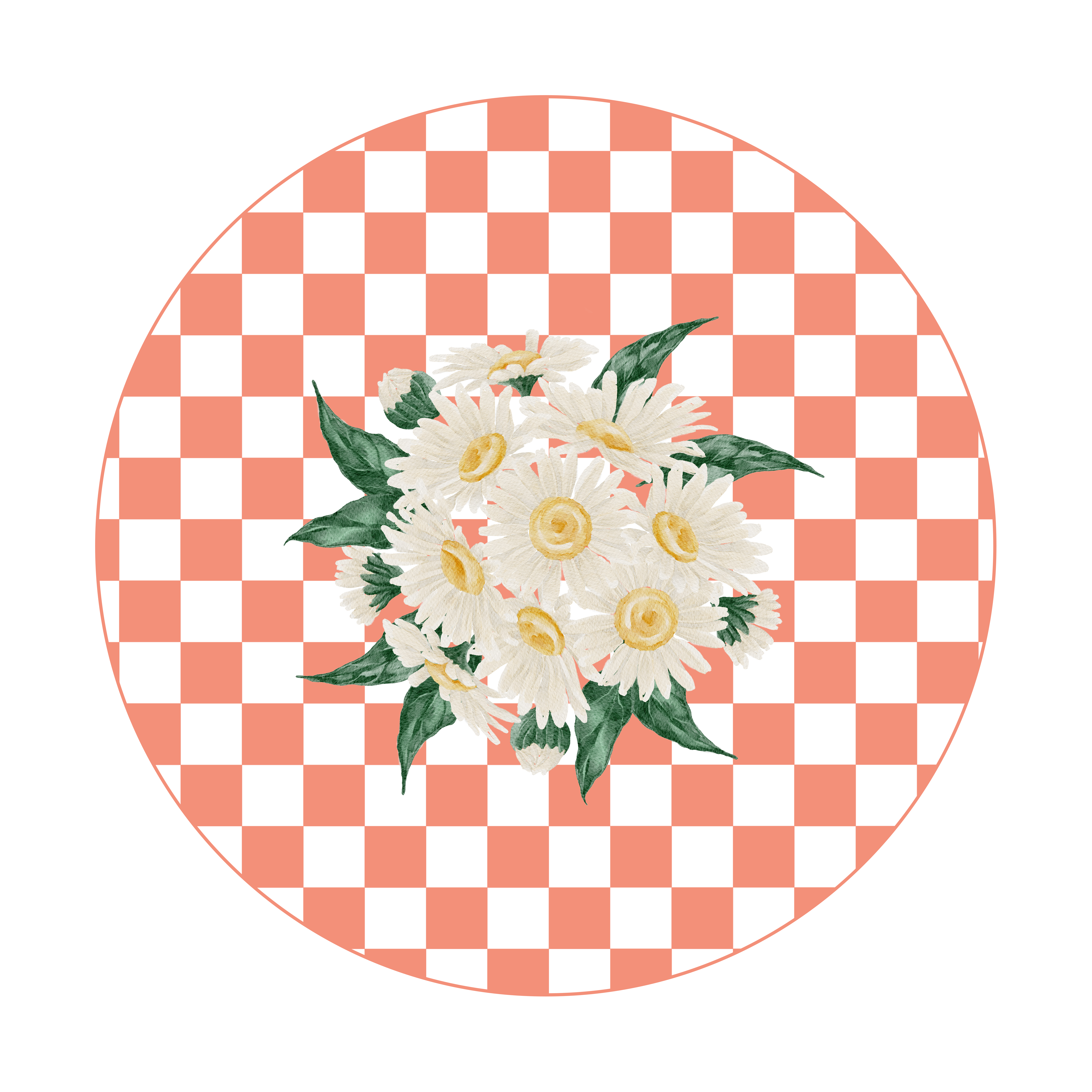 Vintage Garden Papatya Desenli Dikişsiz 3'lü Supla Kumaşı