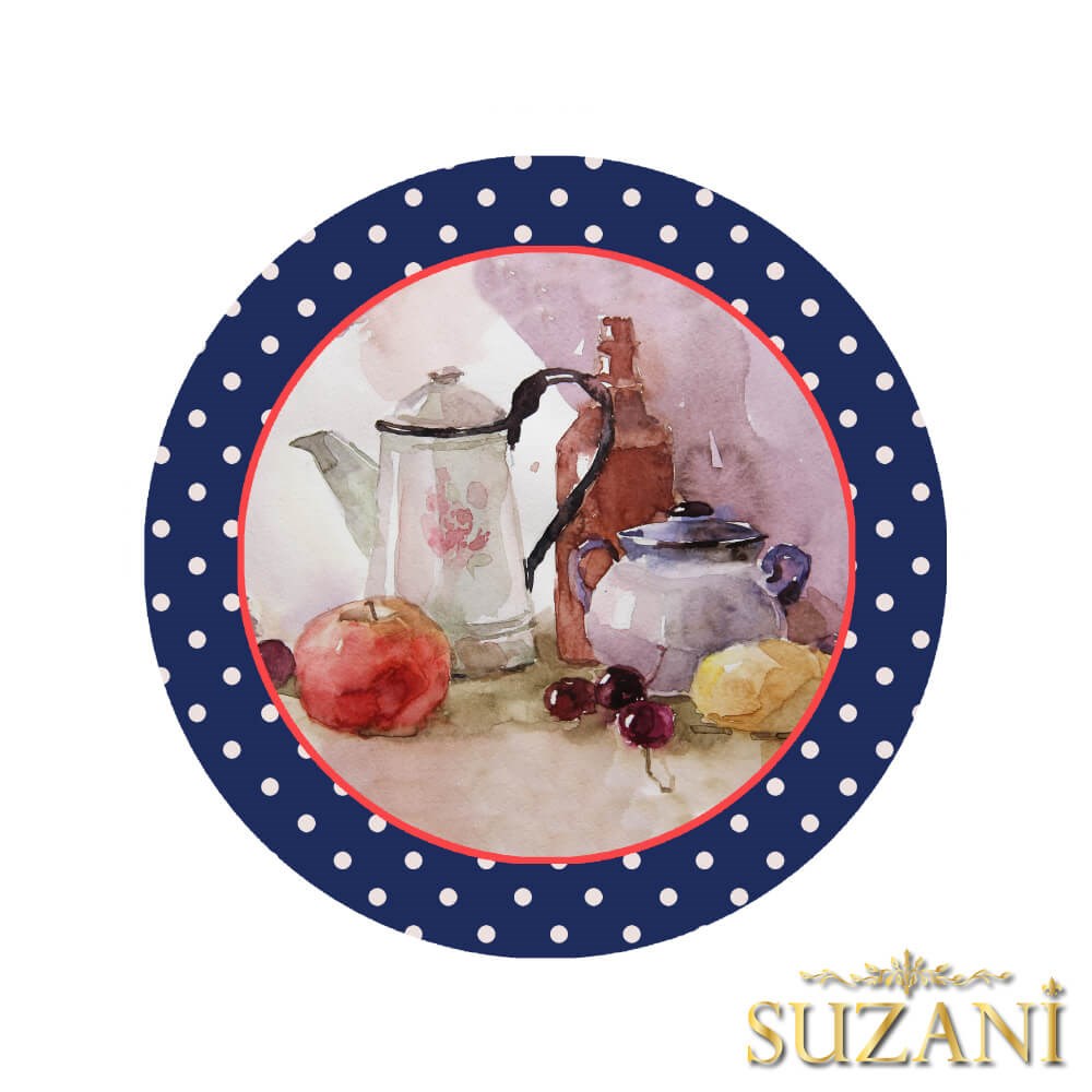 Vintage Natürmort Desenli 3'lü Supla Kumaşı