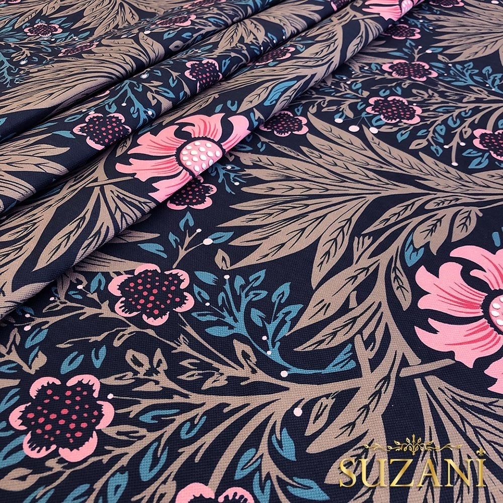 William Morris Desenli Dijital Baskılı Kumaş