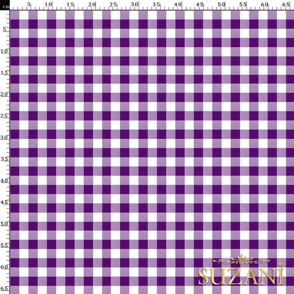 Yaban Mersini Küçük Pötikare Desenli Dijital Baskılı Kumaş