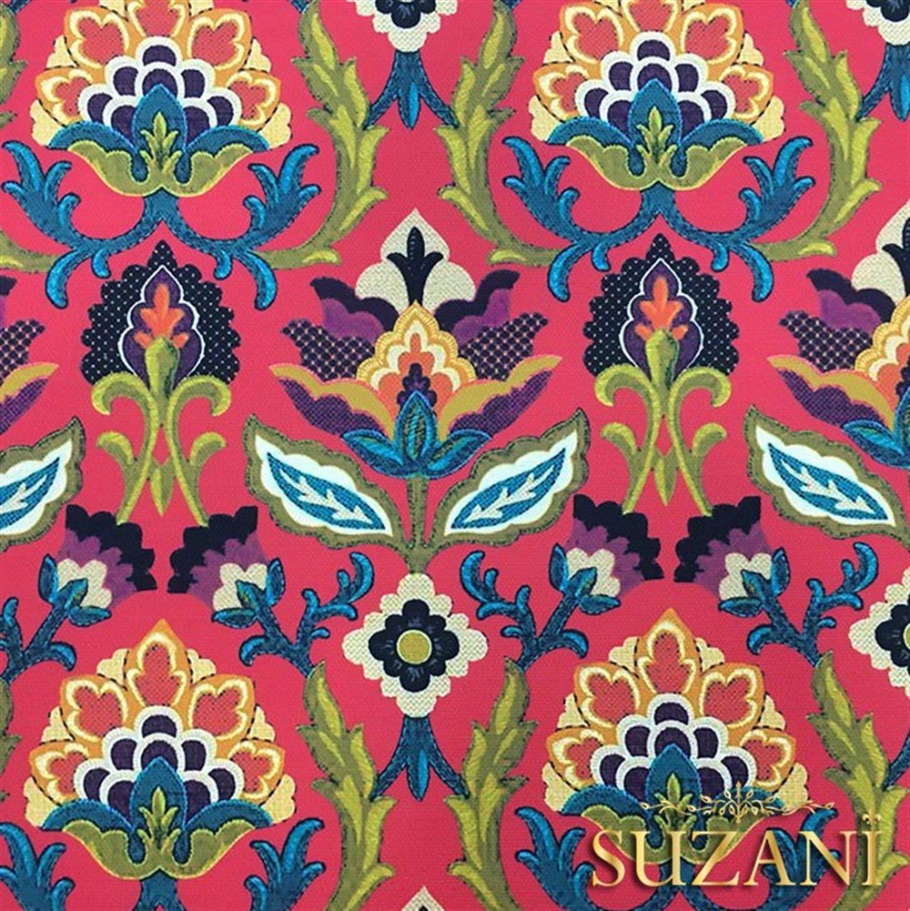 Yanık Turuncu Üzeri Goblen Desenli Kumaş