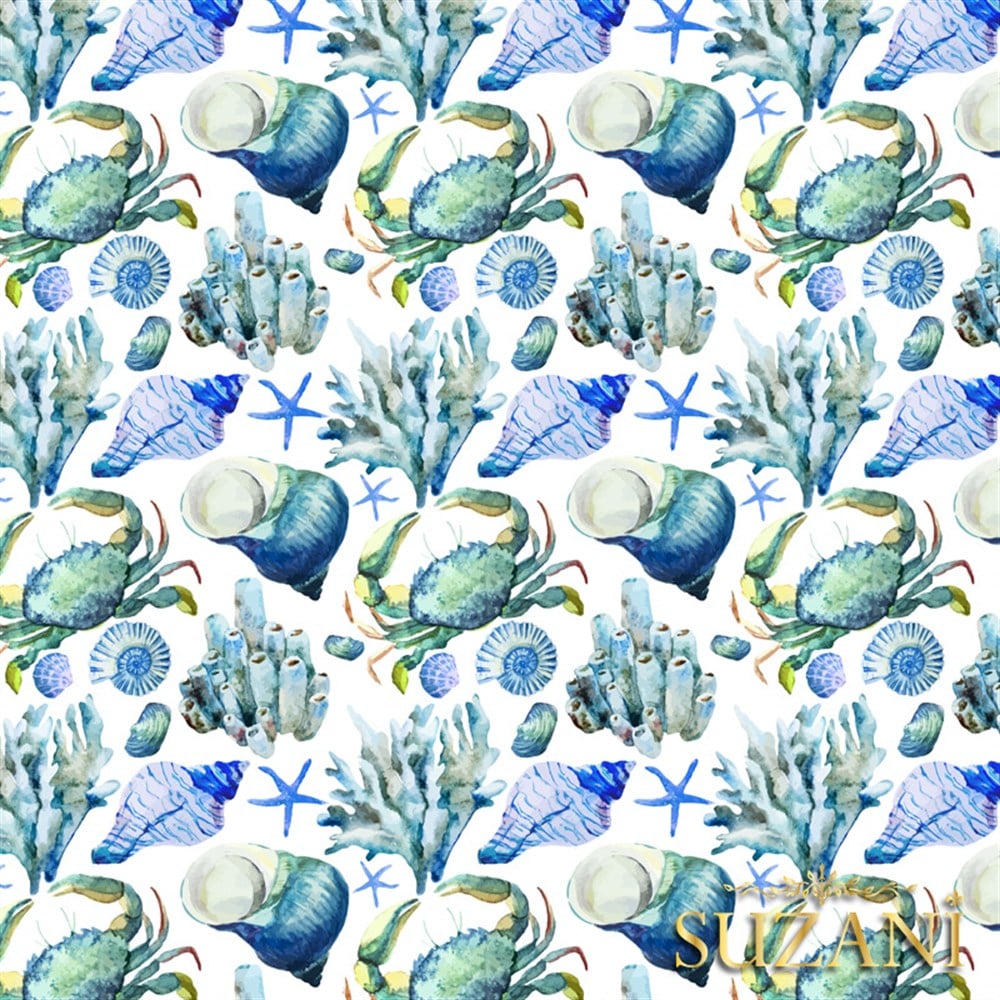 Yengeç Desenli Kumaş