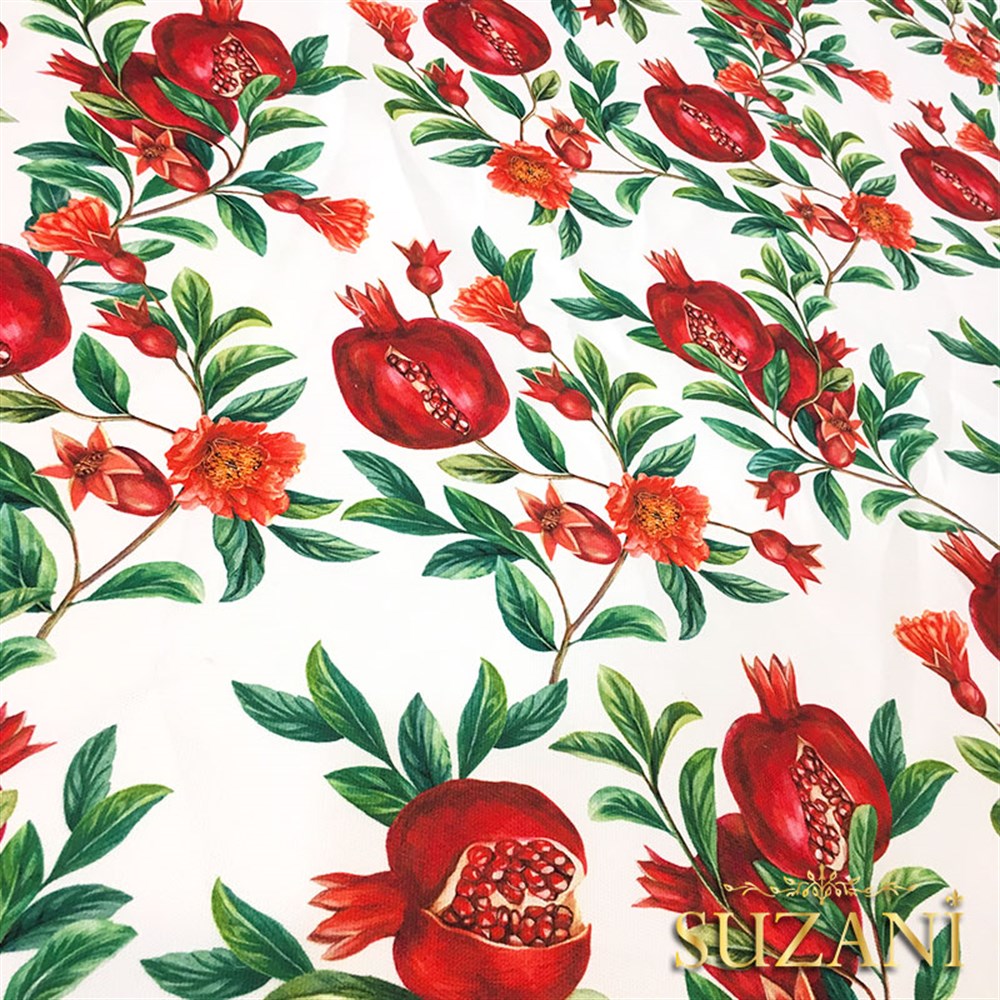 Yeni Nar Desenli Kumaş