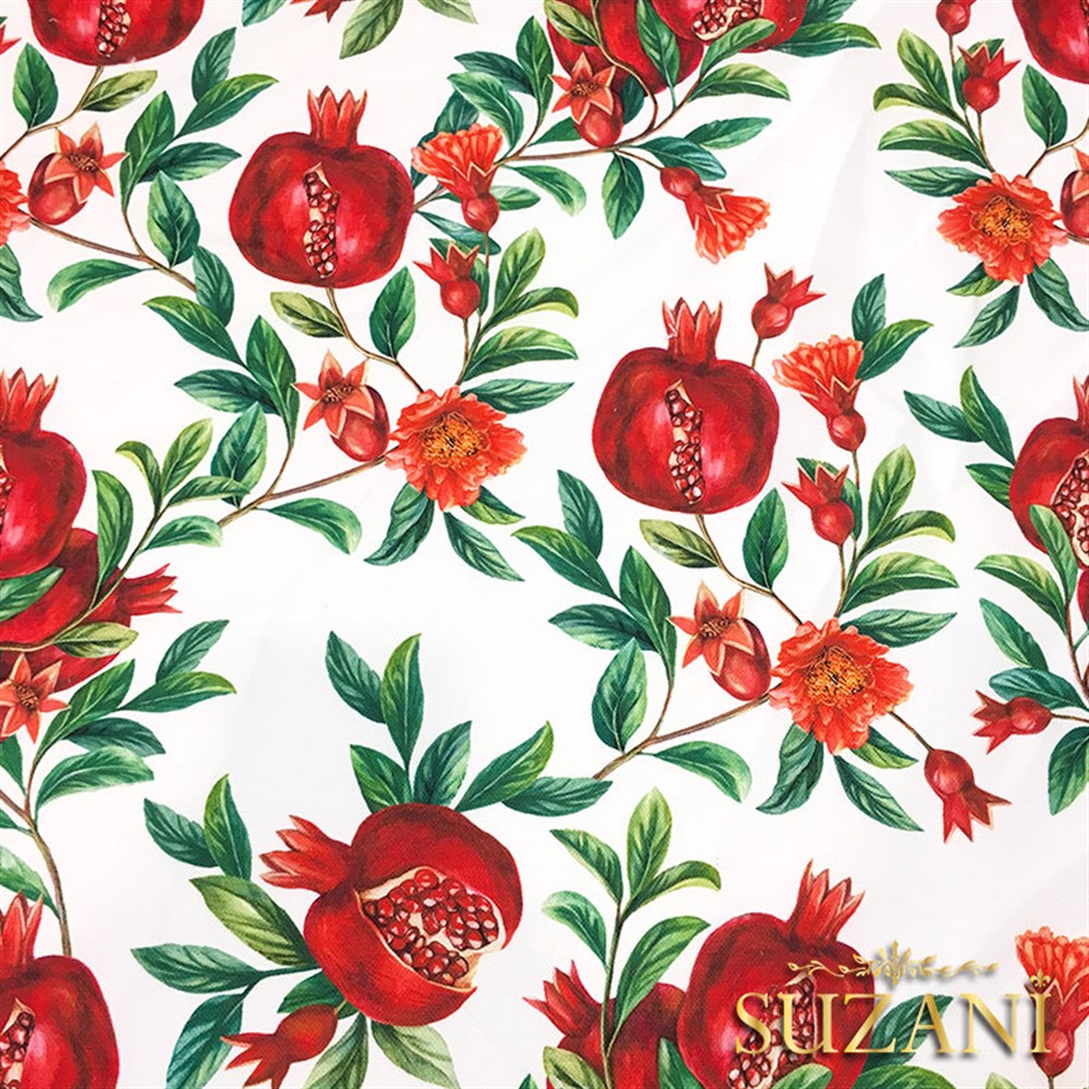 Yeni Nar Desenli Kumaş