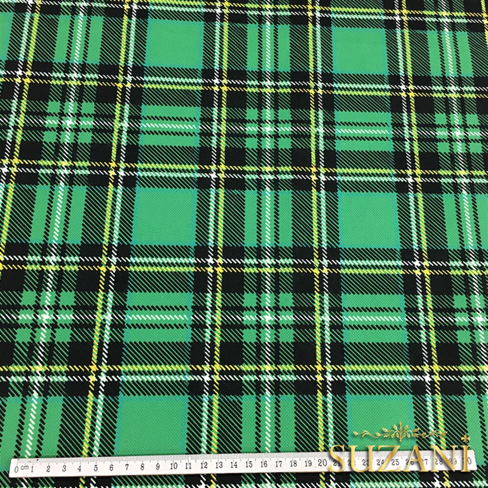 Yeşil Klasik Ekose Kumaş