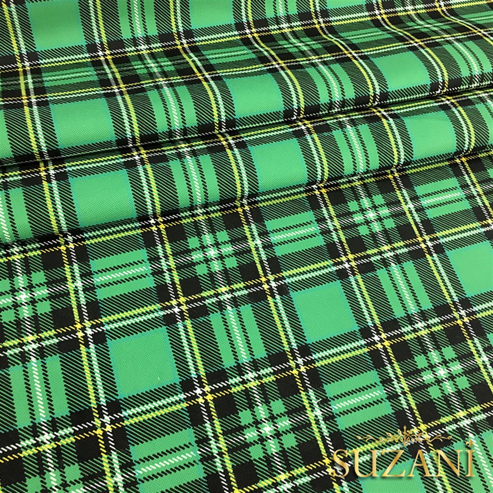 Yeşil Klasik Ekose Kumaş