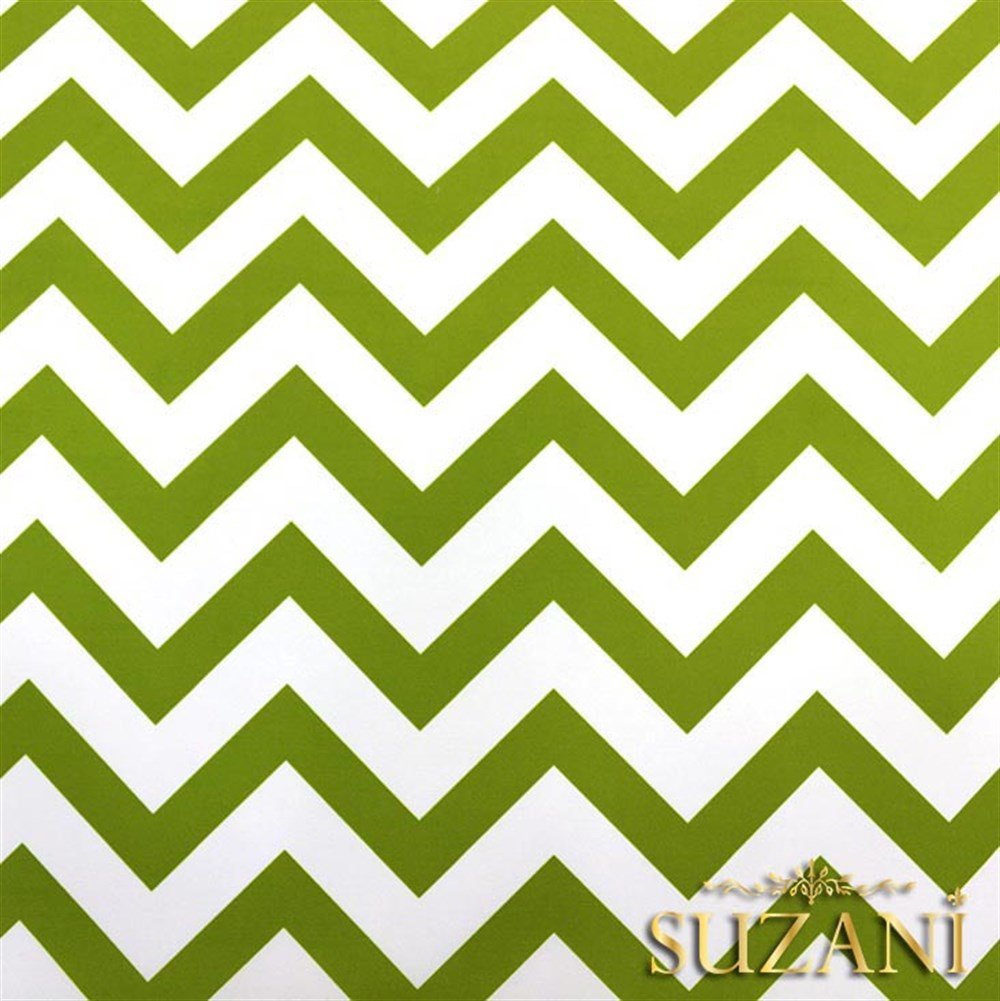 Yeşil Zigzag Desenli Kumaş