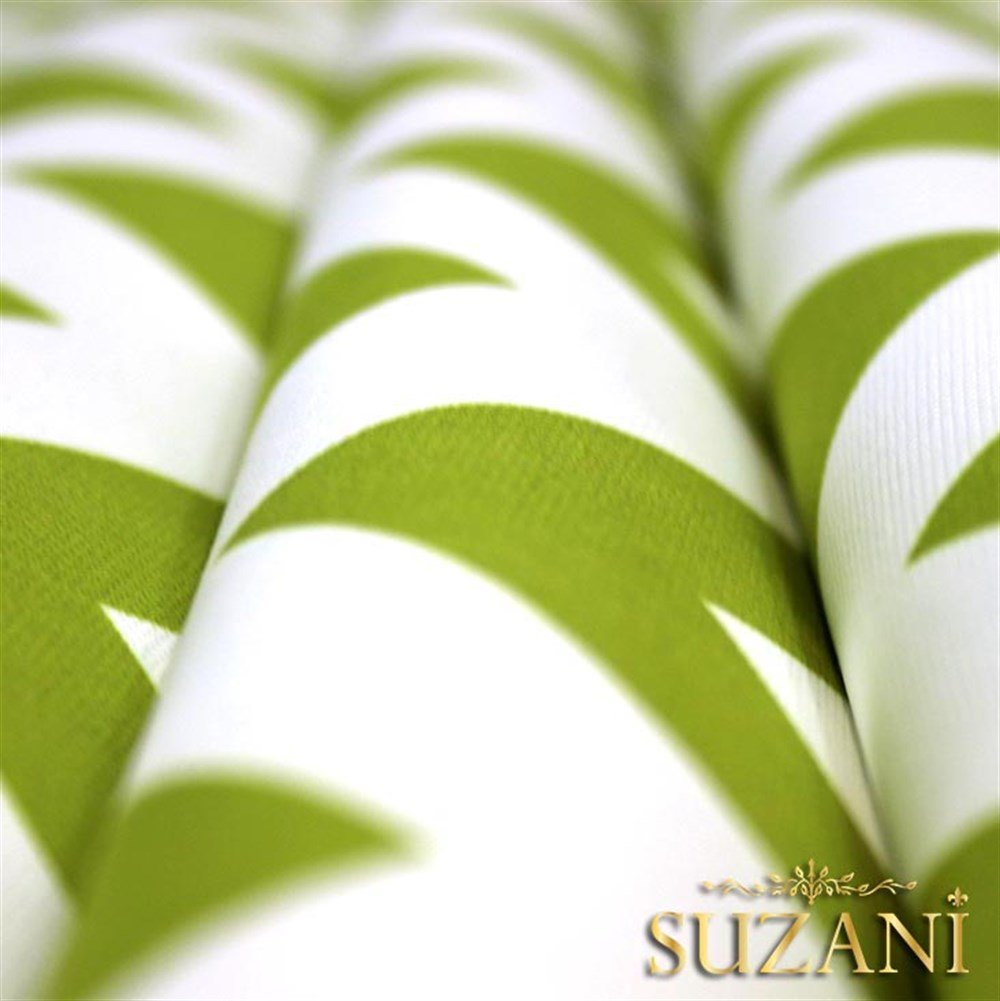 Yeşil Zigzag Desenli Kumaş