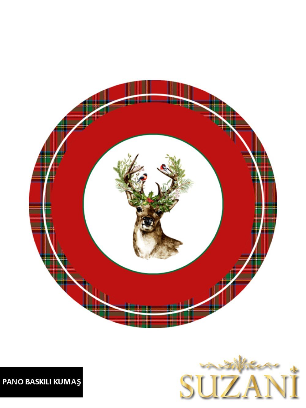 Yılbaşı Desenli Dikişsiz 3'lü Supla Kumaşı