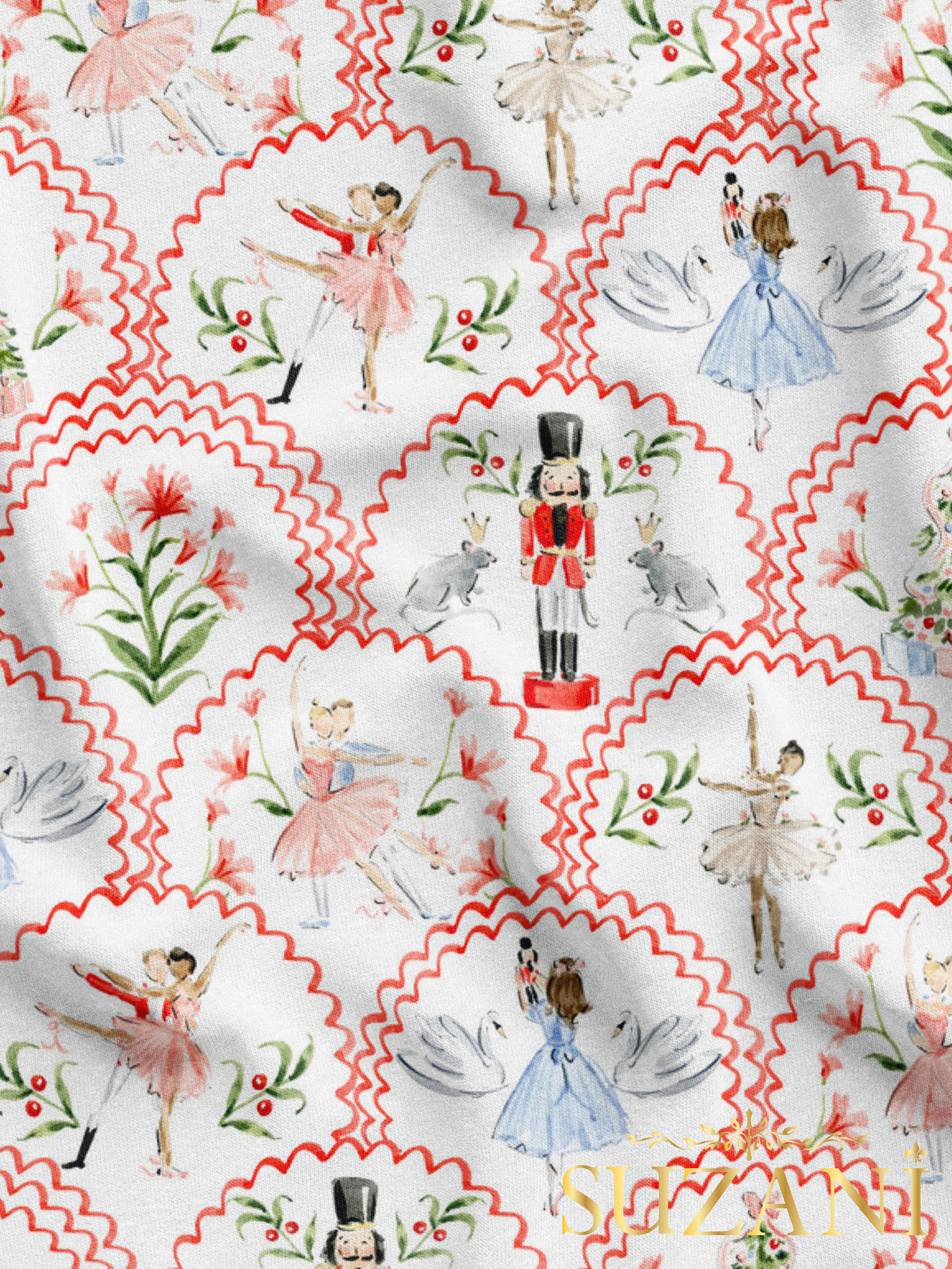 Yılbaşı Kursun Asker Desenli Dijital Baskılı Kumaş