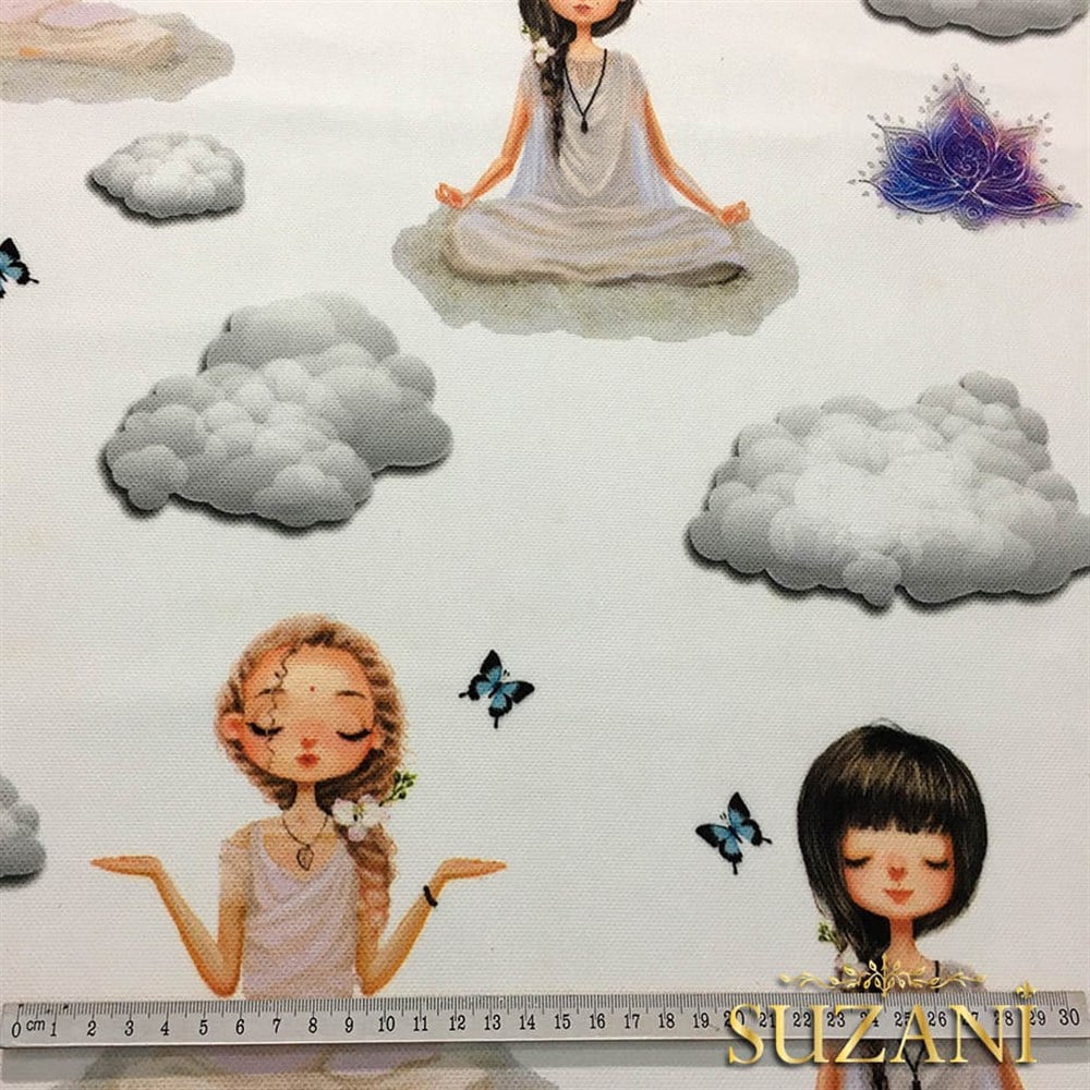 Yoga Desenli Kumaş