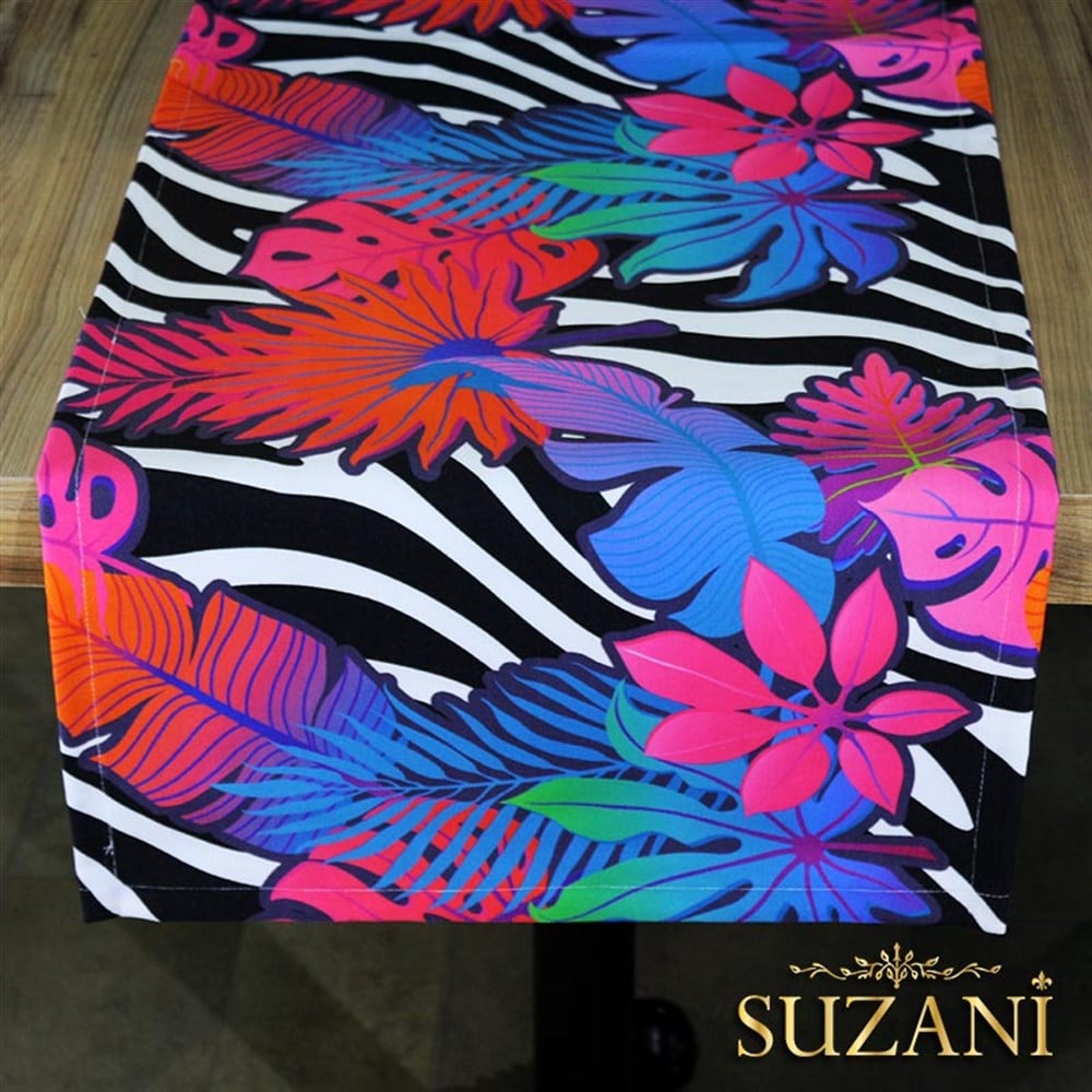 Zebra Alacalı Tropikal Runner