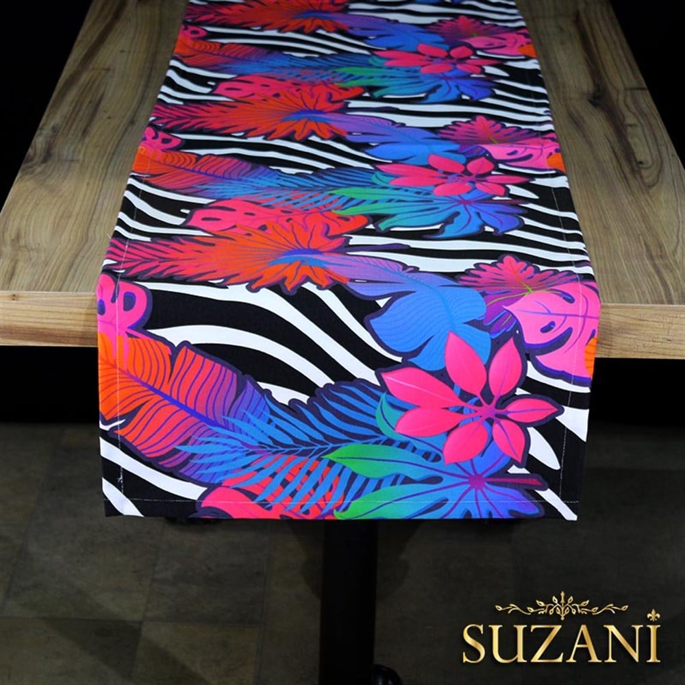 Zebra Alacalı Tropikal Runner