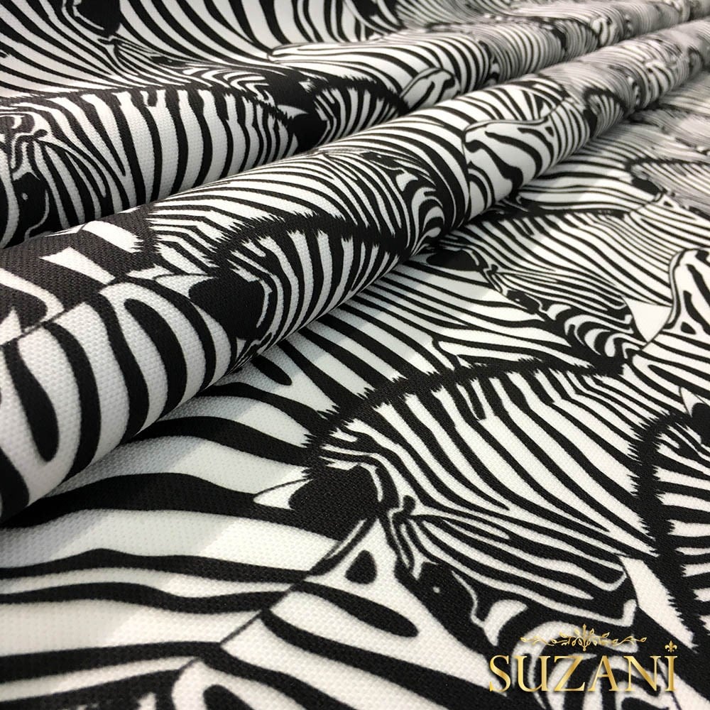 Zebra Sürüsü Desenli Kumaş