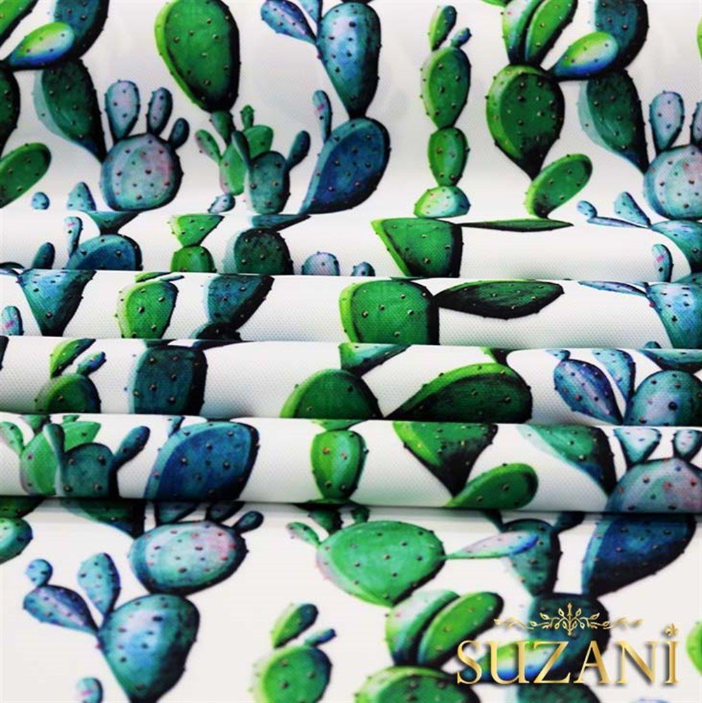 Zincir Kaktüs Desenli Kumaş