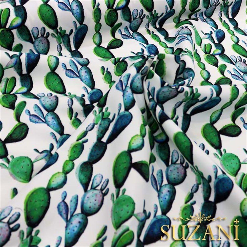 Zincir Kaktüs Desenli Kumaş