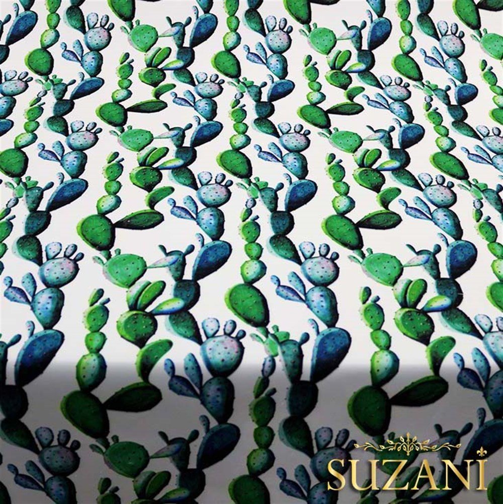 Zincir Kaktüs Desenli Kumaş