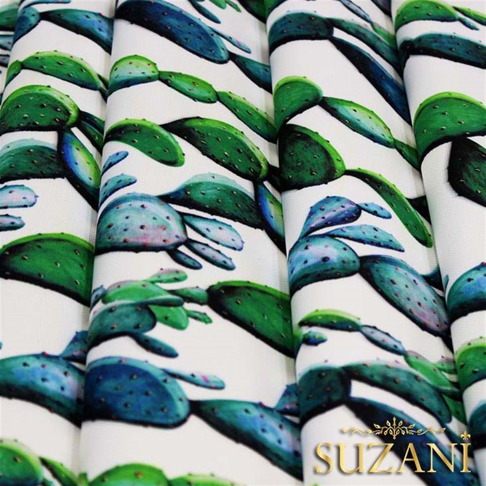 Zincir Kaktüs Desenli Kumaş