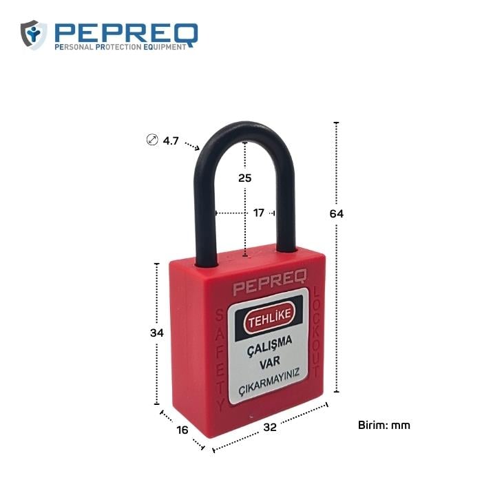 4,7mm Kelepçeli Elektrikçi Kilidi | PEPREQ PEP311