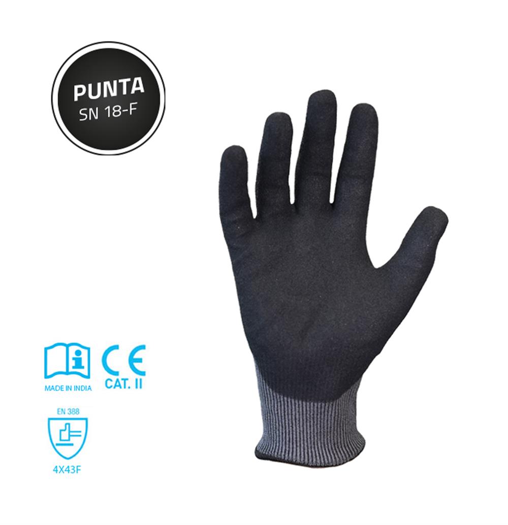 F Kesilmez Eldiven · Kumlu Nitril| Punta SN 18-F