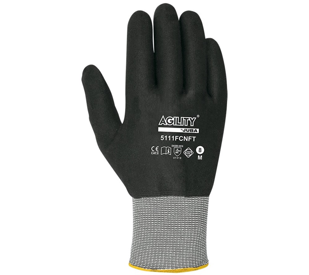 Juba 5111 FC NFT - Dikişsiz Nylon® + Spandex® Astar Üzerine Mikro Gözenekli Köpük Nitril (Nft) Kaplı Eldiven