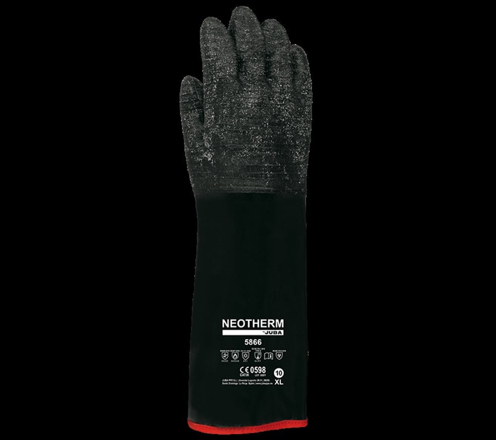 Juba 5866 | Destekli pamuk üstü Neopren Thermoplastic Uzun Eldiven