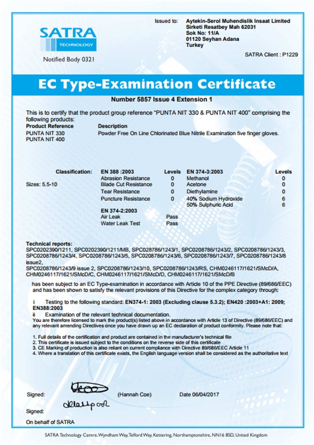 PUNTA NIT 330 NİTRİL ELDİVEN