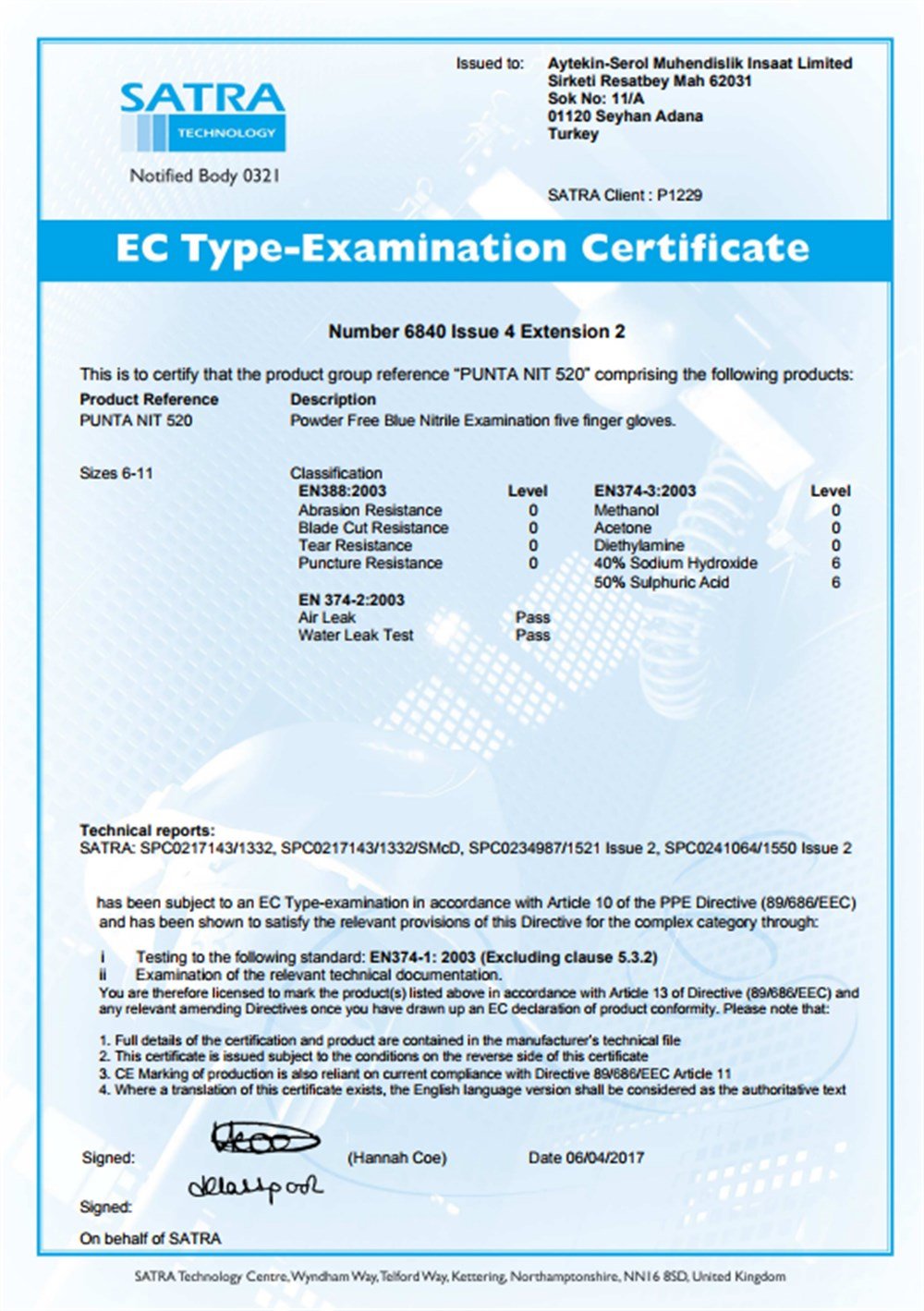 PUNTA NIT 520 NİTRİL ELDİVEN