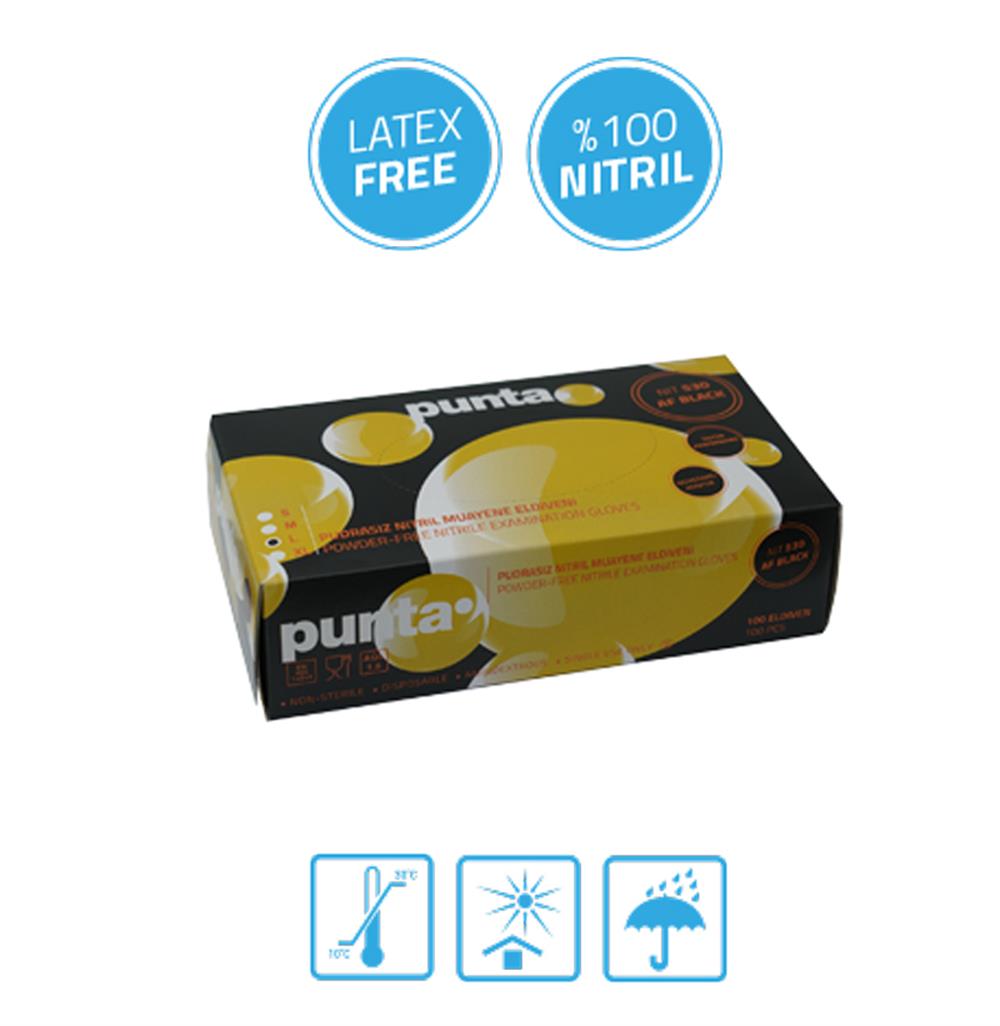 Siyah Nitril Eldiven (Pudrasız) | Punta NIT 530AF