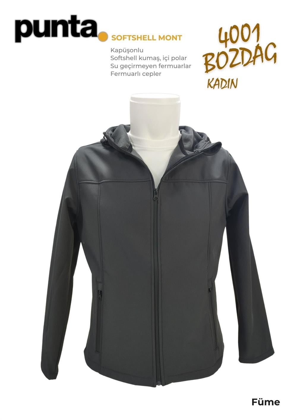 Softshell Mont Kadın (Su Geçirmez) | Punta Bozdağ