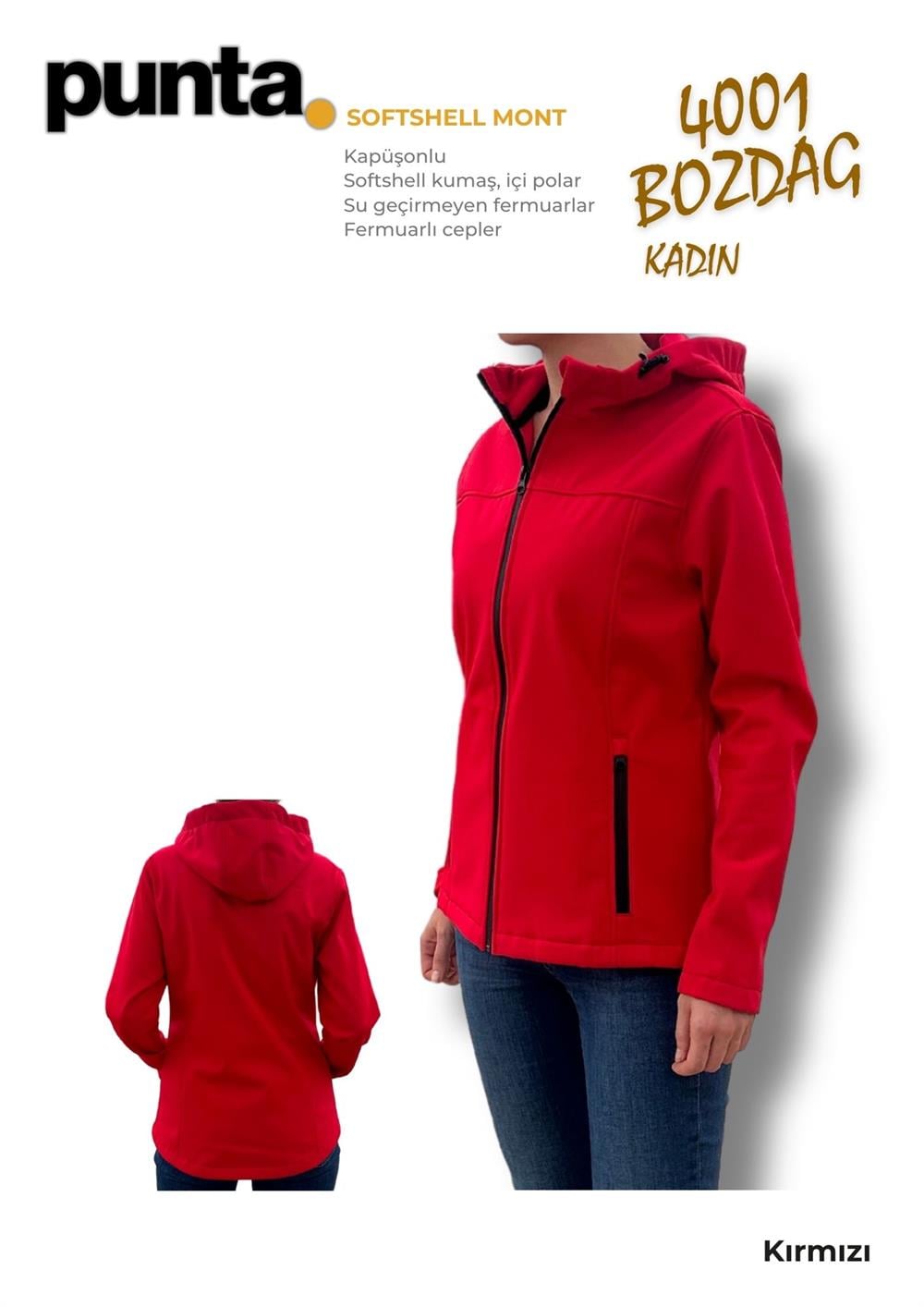 Softshell Mont Kadın (Su Geçirmez) | Punta Bozdağ