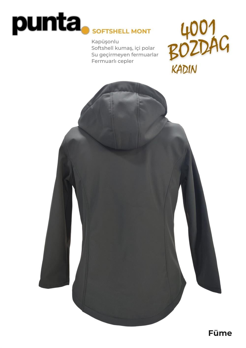 Softshell Mont Kadın (Su Geçirmez) | Punta Bozdağ