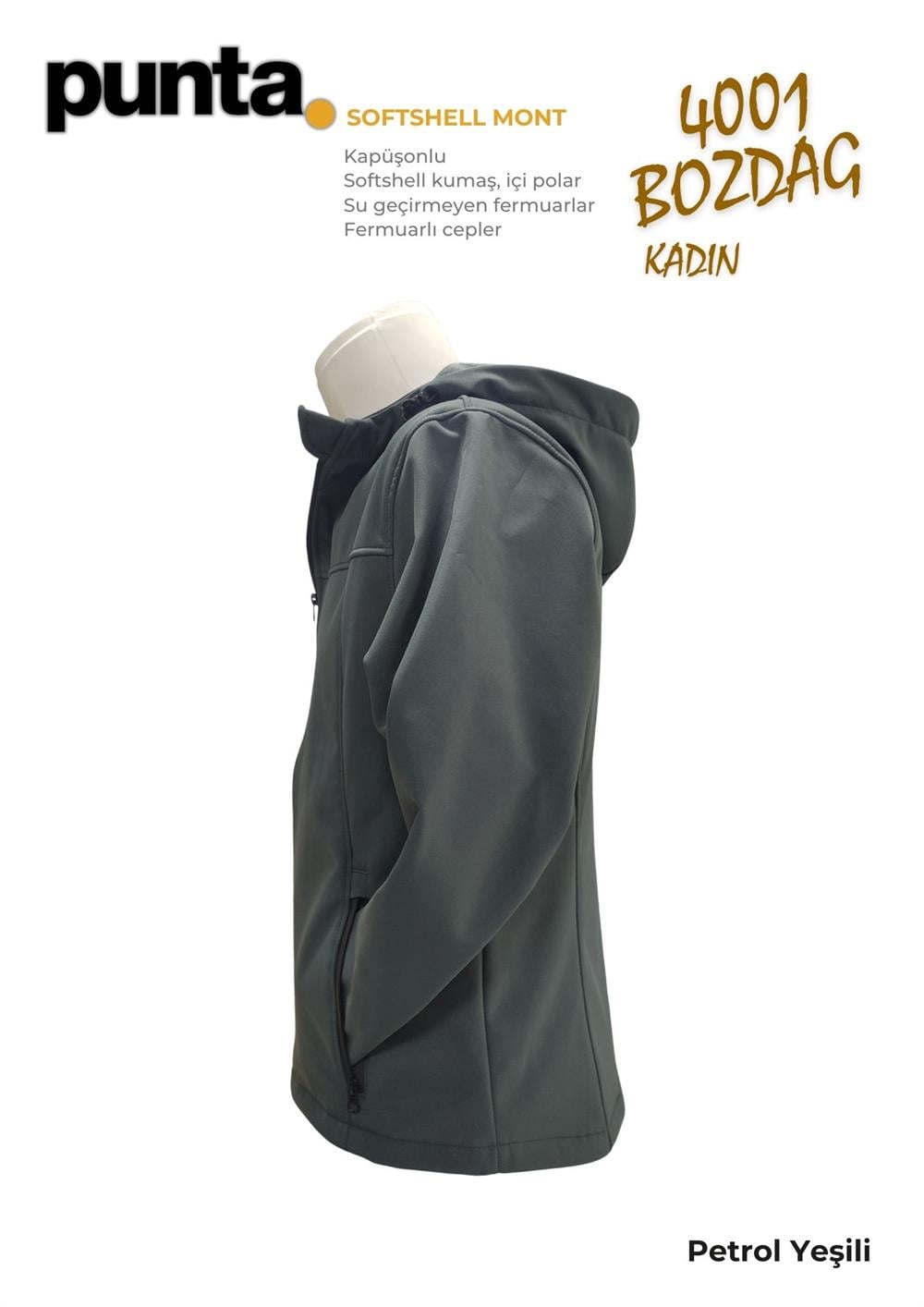 Softshell Mont Kadın (Su Geçirmez) | Punta Bozdağ