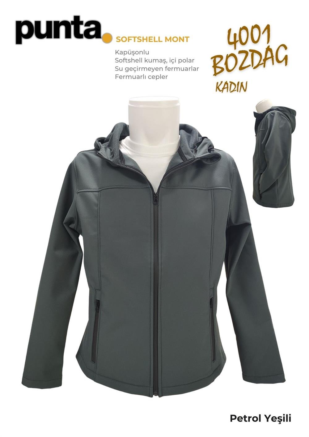 Softshell Mont Kadın (Su Geçirmez) | Punta Bozdağ