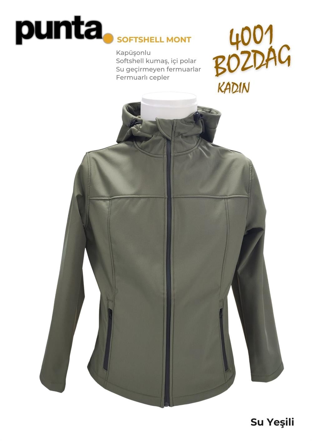 Softshell Mont Kadın (Su Geçirmez) | Punta Bozdağ